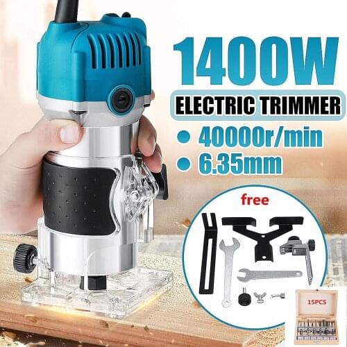 110V/220V Wood Electric Trimmer 1280W 35000Rpm Wood Laminate Palm Router Electric Hand Trimmer Edge Joiners Woodworking Tool