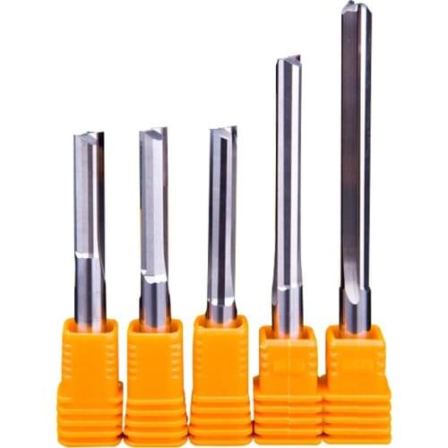 1pcs 6mm 8mm Two Flutes Straight Router Bits for Wood CNC Straight Engraving Cutters Carbide Endmills Tools Milling Cutter