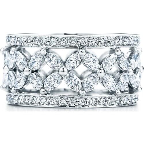 JZ TFB RLLEN high quality 1: 1 original 925 sterling silver small halo ring with logo DIY jewelry for women