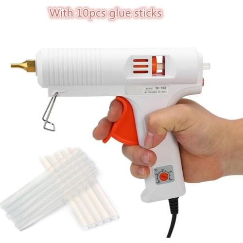 Free Shipping 220v 110w Hot Melt Glue Gun Temperature Adjustable Repair Kit Tools with 10 Pcs 11*200mm Glue Stick