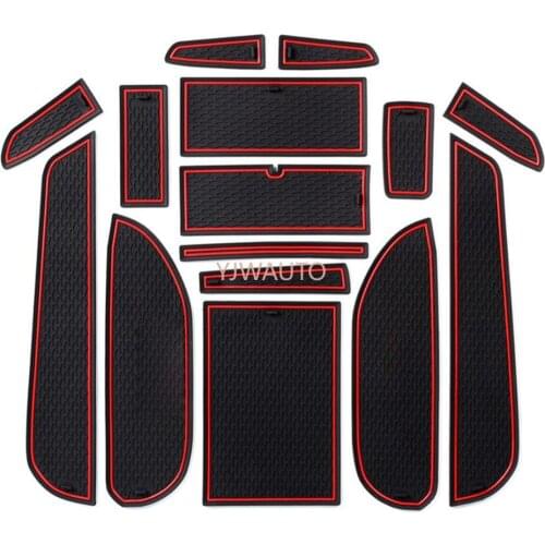 Door Slot Mat for Honda CIVIC Gate Groove Cushion Car Door Rubber Cup Holder Mats Anti-slip Carpets Position