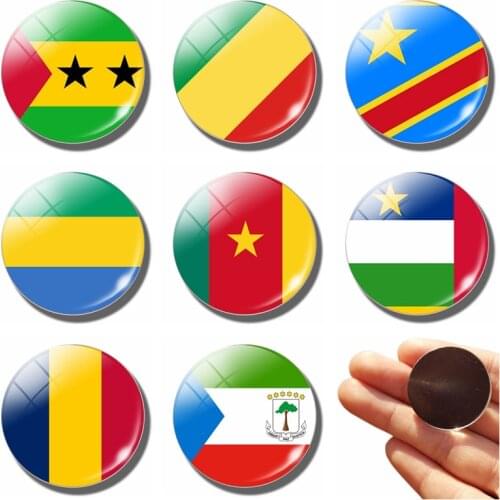 Equatorial Guinea Flag 30MM Fridge Magnet Central Africa Chad Central Africa Cameroon Guinea Gabon Congo Sao Tome Principe decor