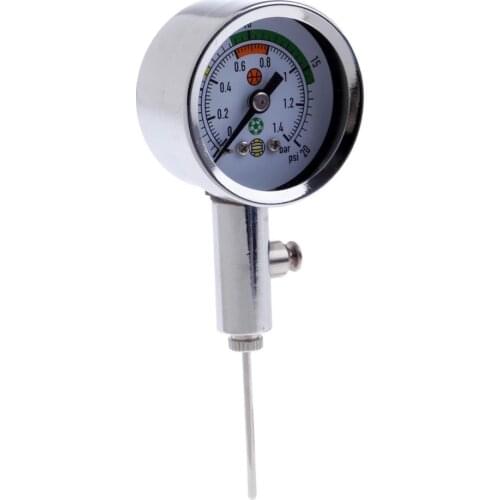 Ball Pressure Gauge, ure Gauge For Basketball Socce Football Volleyball Silver Color