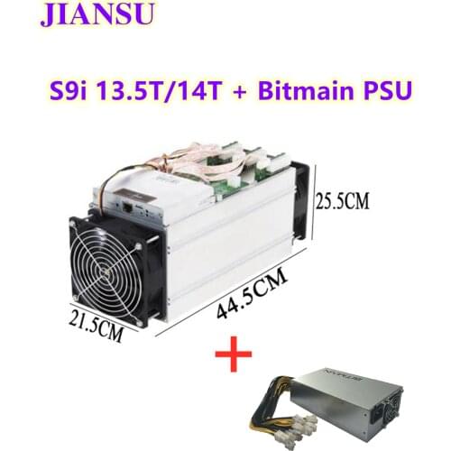 Used only 80-90% new AntMiner S9i 13.5T/14T Bitcoin Miner with psu Asic Miner 16nm Btc BCH Miner better than S9 S9K T9 V9 E9