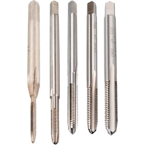 1pc M1-M5 0.25/0.4/0.5/0.7/0.8mm Thread Tap Industrial High Speed Steel Metric Taper Plug Tap Right Hand Drill Bits Tools
