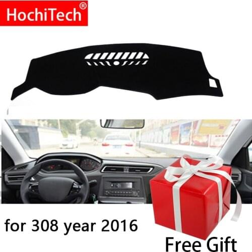 For Peugeot 308 2016-2017 Right and Left Hand Drive Car Dashboard Covers Mat Shade Cushion Pad Carpets Accessories