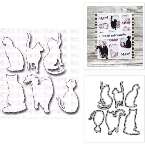 New Cat Silhouettes Craft Embossing Mold 2021 Metal Cutting Dies for DIY Decorative Scrapbooking Album Card Making No Stamps