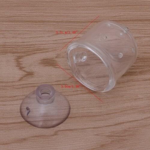 F3MB Pinhole Glass Pot Plant Cup Holder Shrimp Aquarium Fish Tank Aquatic Feeder New