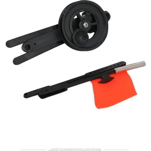 Winter Ice Fishing Pole Supports Stand Fishing Rods Folding Ice Fishing Rod Holder Small Triangle Bracket Bring Red Flag