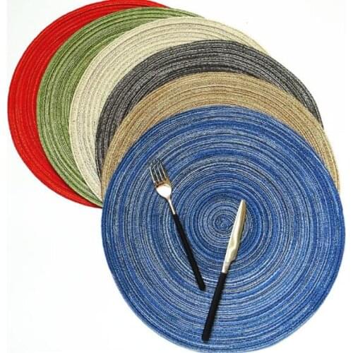 11cm 18cm 36cm Nordic style cotton and hemp non-slip, non-hot and heat-insulating cushion cup and tray cushion