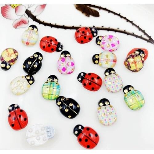 Lovely Beetle Flat Back Decorative Acrylic Scrapbook Home Floral Decorative DIY flatback rhinestone 50pcs/lot