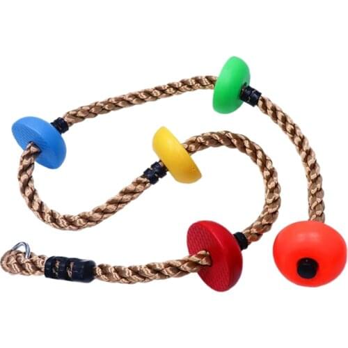 Colorful Climbing Rope Swing Disc Kids Garden Playground Backyard Outdoor Swing Games Kids Fitness Equipment Photography Props