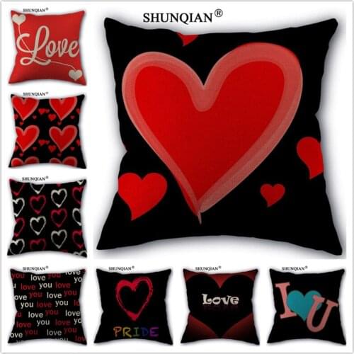 WJY421 Romantic love pillowcase Valentine 's Day gift Custom Throw Pillow Case 45x45cm Printed Covers Bed Home