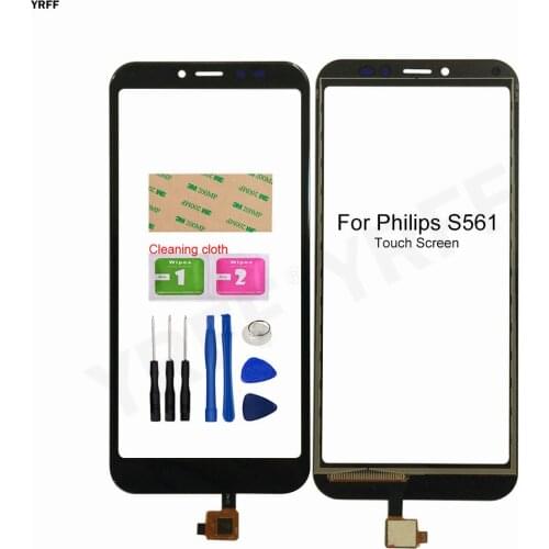 Mobile Touch Screen For Philips S561 S 516 Touch Glass Lens Sensor Digitizer Panel TouchScreen Phone Sensor Replacement