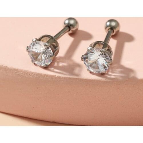 Women Earrings Designed for Women Silver Color Earrings Inlaid Cubic Zirconia Five Pointed Star Earrings for Girlfriend Gifts