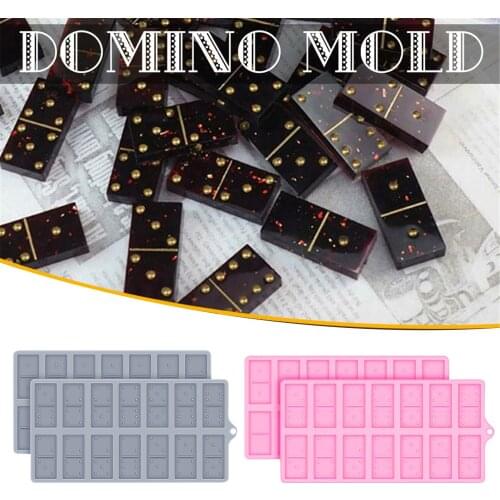 Silicone Resin Molds Dot Dominoes Mold Domino Games DIY Craft Chocolate Mould Leisure Practical Delicate Convenience Durable