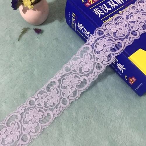 Light Purple Stretch Lace Trim, garment accessories, womens vest waist seal lace accessories, modelunderwear lace trim C1191