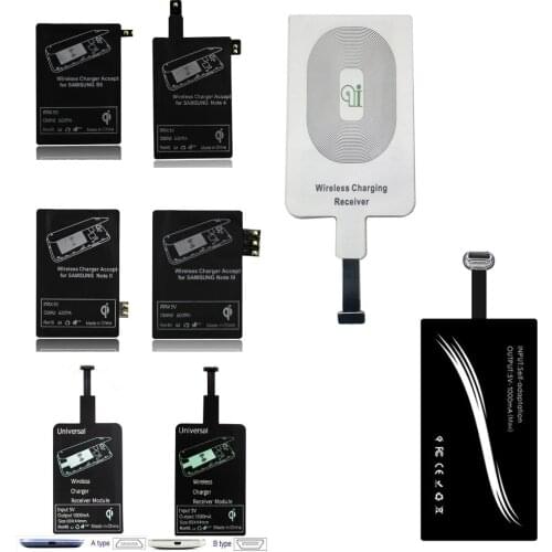 Ultra Thin Qi Wireless Charger Receiver Charging Module Case For SAMSUNG Note 2 3 4 S5 For iPhone 5S 6S 7 Plus Android TYPE-C
