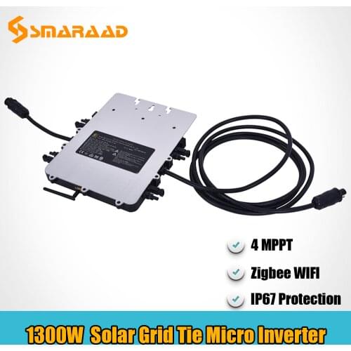 Smaraad 600W 1300W Waterproof IP65 Solar Grid Tie Micro Inverter Microinverter Inversor 110V 220V AC 36V Home Solar PV Panel
