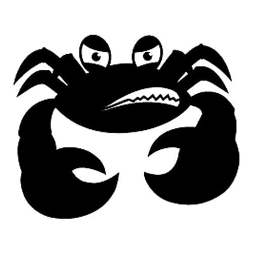 Crab Cancer Sea Ocean Water Sand Cheerful Fun Auto Sticker Pvc Sunscreen Waterproof Car Motorcycle Decal 13cm * 11cm