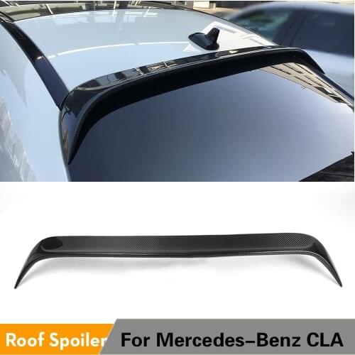 Rear Trunk Boot Lip Rear Roof Window Spoiler Wing Lip For Mercedes-Benz C117 CLA250 CLA45 AMG 2013 - 2017 Carbon Fiber / FRP
