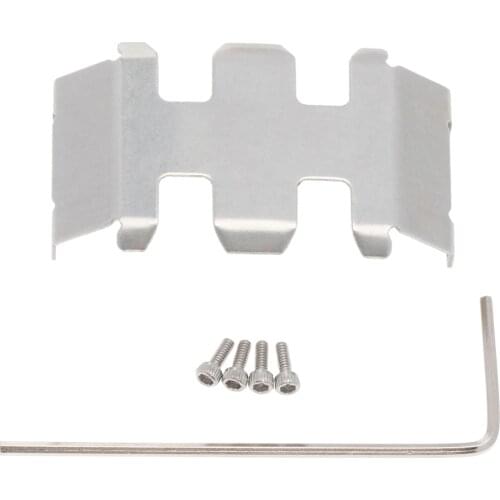 1pc Stainless Steel Chassis Armor Protection Skid Plate Upgrade Parts for Axial SCX24 1/24 RC Car Accessories