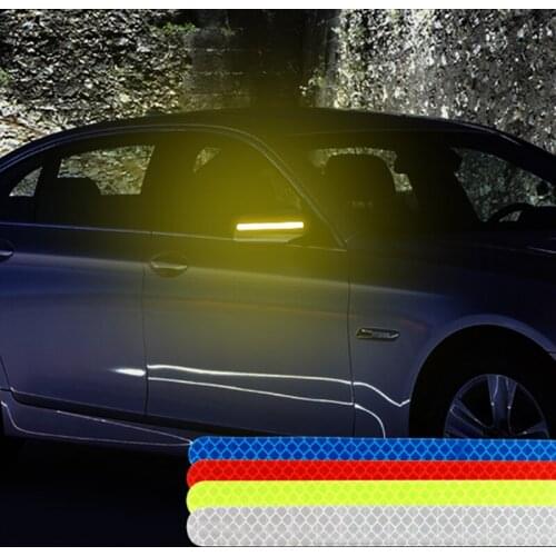 2Pcs/set Car Safety Warning Reflective Stickers Car Rear Mirror Door Mark Strips Tapes Stickers for Car Styinig Auto Accessories