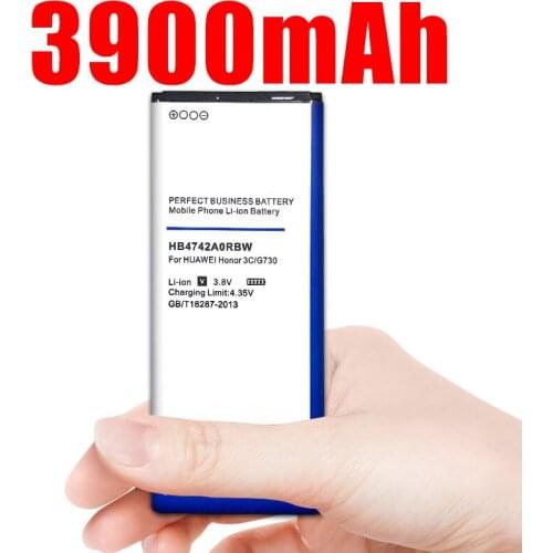 3900mAh HB4742A0RBW HB4742A0RBC Battery for Huawei Honor 3C G630 G730 G740 H30-T00 H30-T10 H30-U10 H30 Phone