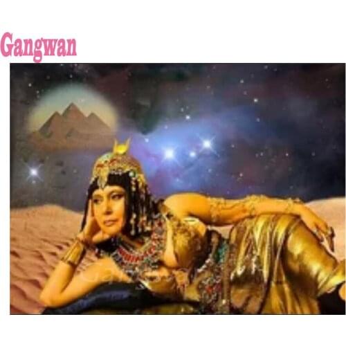 DIY photo custom diamond mosaic Cleopatra embroidery painting Egyptian goddess full drills square round stone cross stitch decor