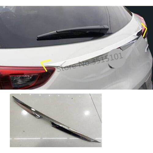 Car Stick Rear Back Door Tailgate Bumper Frame Plate Trim Trunk Lid 1pcs For Mazda CX-3 CX3 2017 2018 2019 2020
