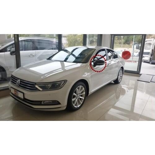 Bat Mirror Cover For Volkswagen Passat B6 B7 B8 Glossy Piano Black Wing Case Covers Body Kit Rearview Auto Car Styling Accessory