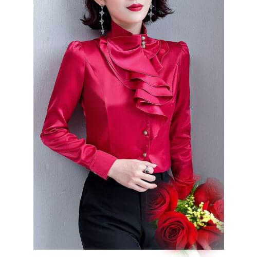 CNCOMNET Stand-up Collar Blouses