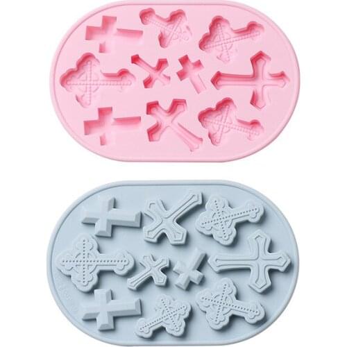 Retro Cross Baking Epoxy Silicon Mold for Fondant Pendant Chocolate Gummy Candy Biscuit Silicone Mold Cake Decorating Tools