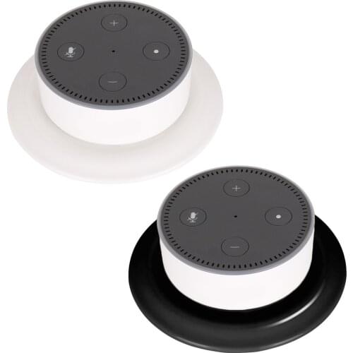 Gosear 2PCS 360 Degree Rotation Magnetic Strong Support Wall Mount Holder Stand for Echo Dot 2 Google Home Mini Smart Speaker