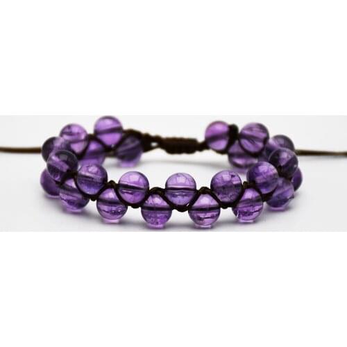 KBJW Original Natural Stone Bracelet Handmade Jewelry High Quality Amethysts Stone Beaded Knot Bracelet Women Creative Gift