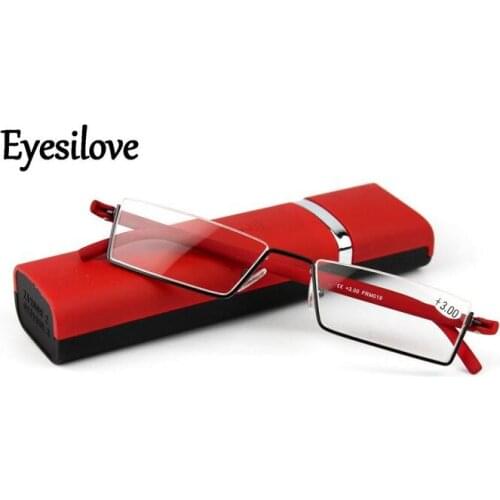 Eyesilove classic TR90 reading glasses for men women half-rim lady reading eyeglasses with case ultra-light great quality