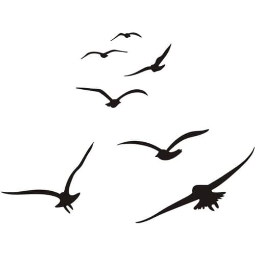 Mobile Creative Flying Bird Wall Affixed With Decorative Wall Window Decoration Diy Glass Window Decal For Home #WT