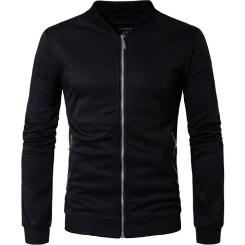 2017 New arrival Stand Collar Men jackets coats Autumn British trend sportswear Fashion design Black jackets chaqueta hombre