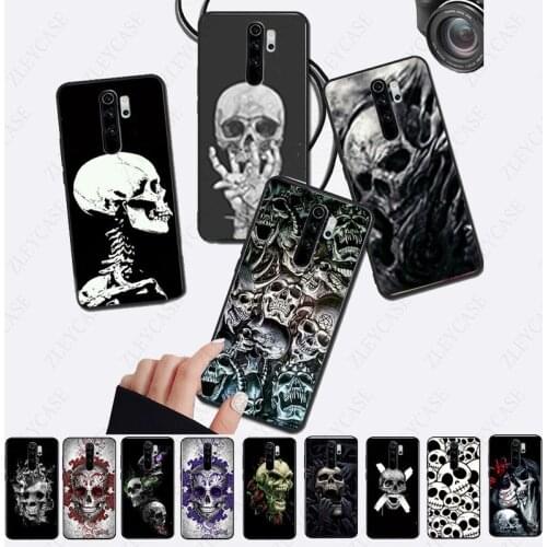 Satanic Scary Skull Black Soft Shell Phone Cover for redmi note8pro note7 note5 note6pro 7A 8A 8 note9s Note 8t note9pro Coque