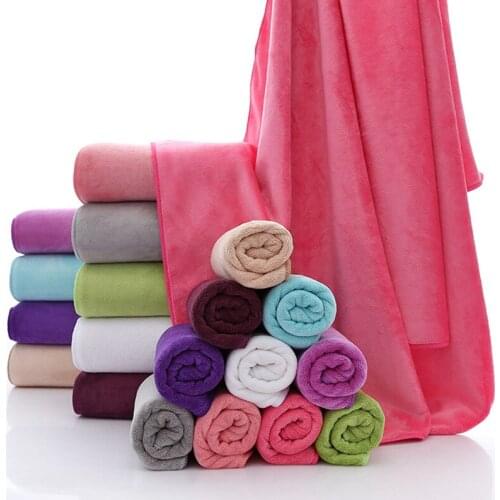 Microfiber Fabric Thicken Quick Dry Soft Face Towel Salon Solid Hair Towel 73x34cm