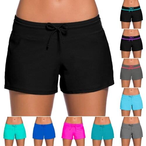 Sexy Women Swimming Trunks Plus Size Swimwear One-Piece Bikini Short Brief Thong Bottom Brazilian High Waist Swimsuit Pants XXXL