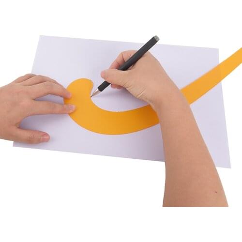 DIY Plastic Ruler French Curve Rule Gauges Tailor Comma Shape Measuring Tools Template Drawing Painting Craft Tool