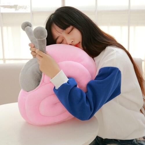 40*30cm Drop Shipping New Style Snail Plush Toys Sleeping Pillow Cushion Snail Cloth Doll Stuffed Plush Baby Toys Birthday Gift