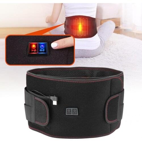 3 Sizes Electric Health Care Heating Vibration Lumbar Support Waist Hot Compress Pain Relieve Belt