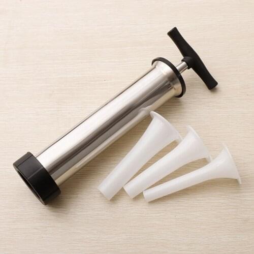 Stainless Steel Sausage Filling Machine Syringe Meat Kitchen Tool Manual Sausage Hot Dog Machine