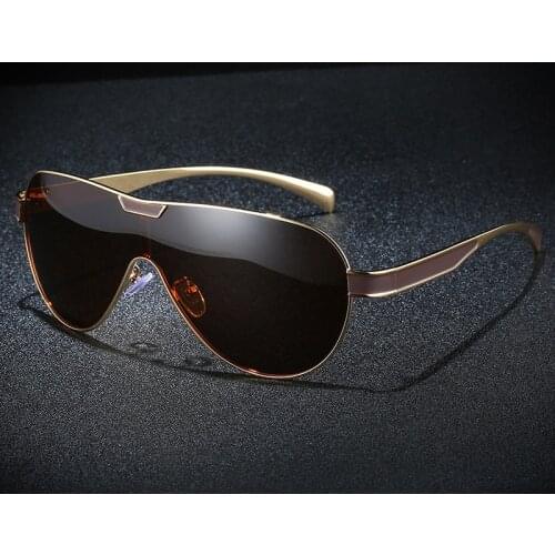 FENCHI Polarized Men Sunglasses Oversized 2020 UV400 High Quality Retro Sun Glasses Brown Black Driving Eyewear For Men Women