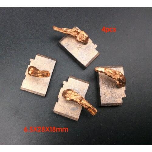 4pcs 6.5X28X18mm for BOSCH starter Weichai Auman Hualing heavy truck starter motor carbon brush