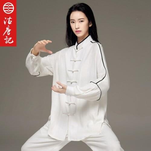 Tai Chi Uniform Customs Wash Cotton Tai Clothes Men And Women With Fund Spring And Autumn Taiji Boxing Practice Clothes