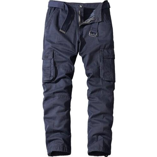 2021 Spring Mens Casual Cargo Pants Men Joggers Boost Military Style Casual Cotton Sweatpants Hip Hop Ribbon Cargo Trousers Male
