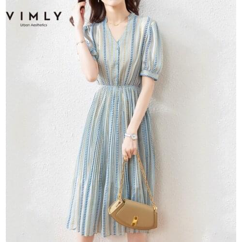 Vimly Summer Dresses With Buttons